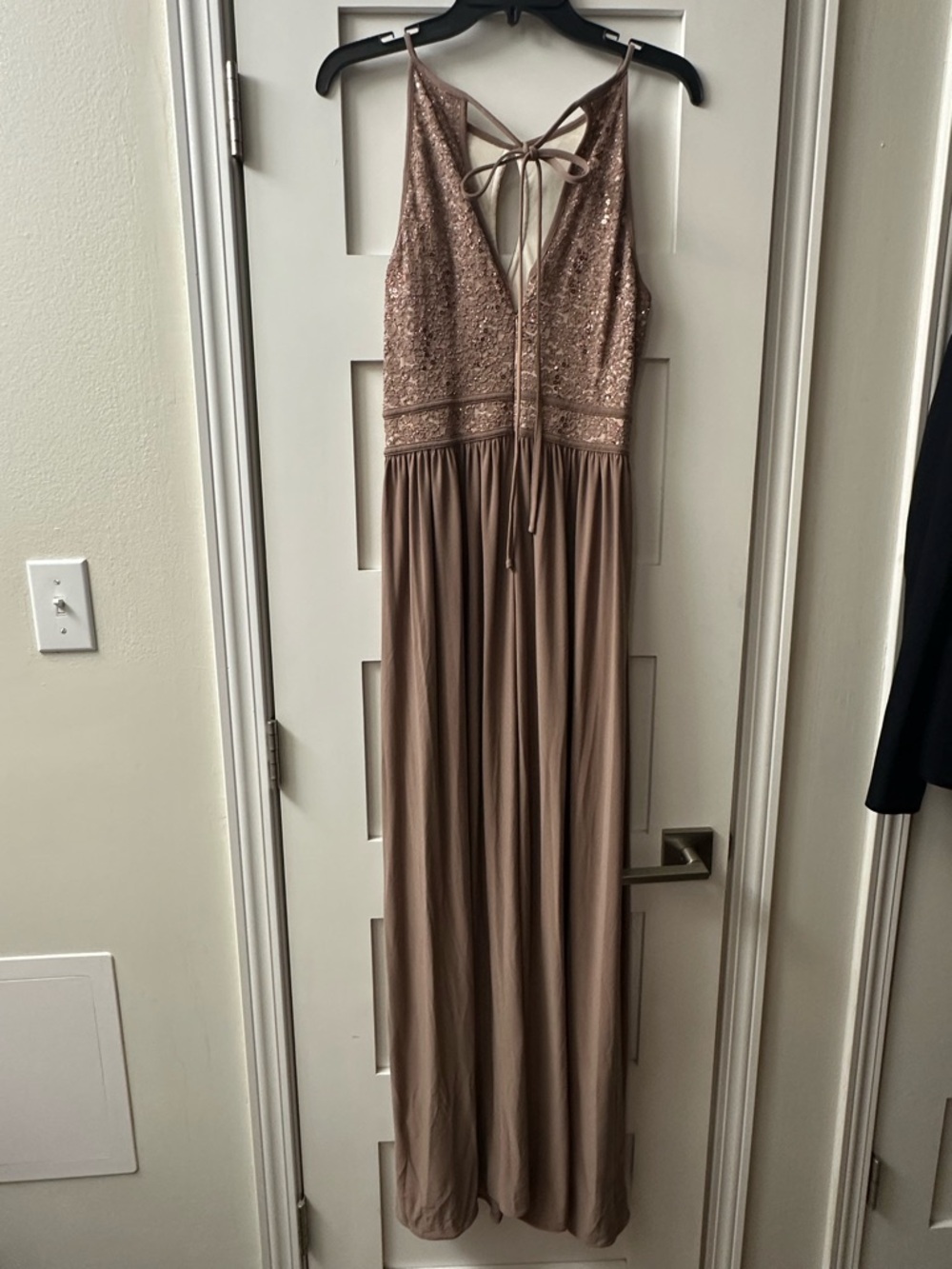 Morgan and Co Taupe Formal Dress